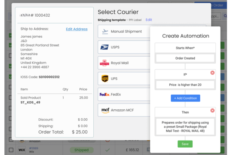 Shipping Management Dashboard